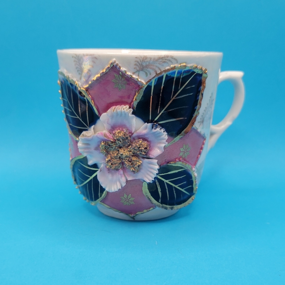 Antique German Floral Cup Thinking of Me